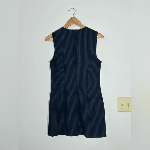Abercrombie & Fitch Dark Blue Pinstripe Mini Dress - Picture 2 of 7